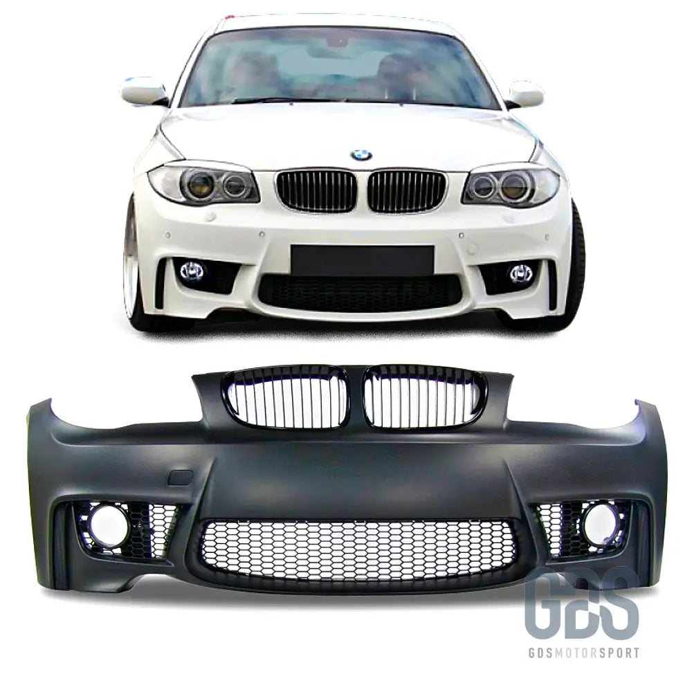 Pare-choc avant look 1m pour bmw série 1 e81 e82 e87 e88 — phase et 2