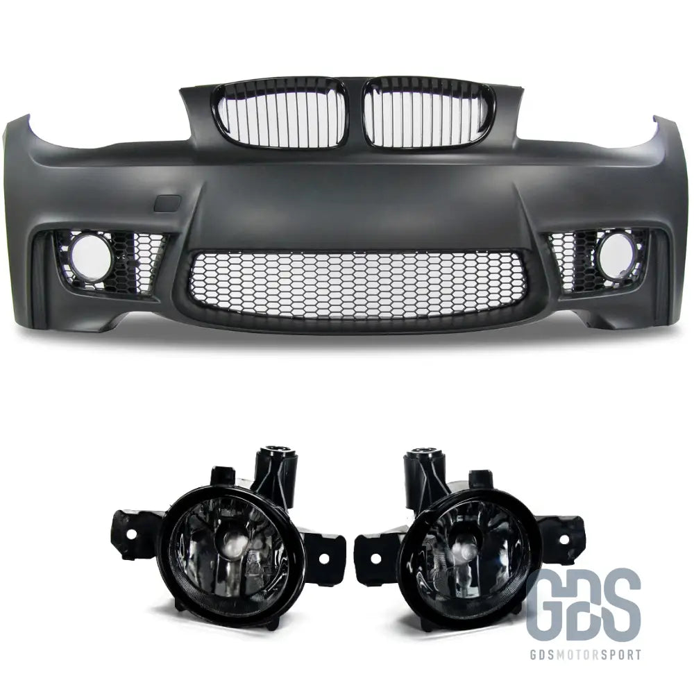 Pare-choc avant look 1m pour bmw série 1 e81 e82 e87 e88 — phase et 2