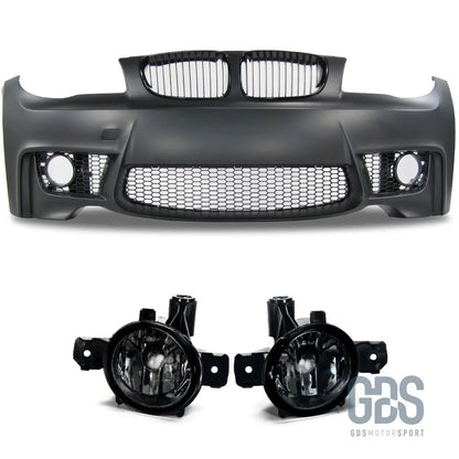 Pare-choc avant look 1m pour bmw série 1 e81 e82 e87 e88 — phase et 2
