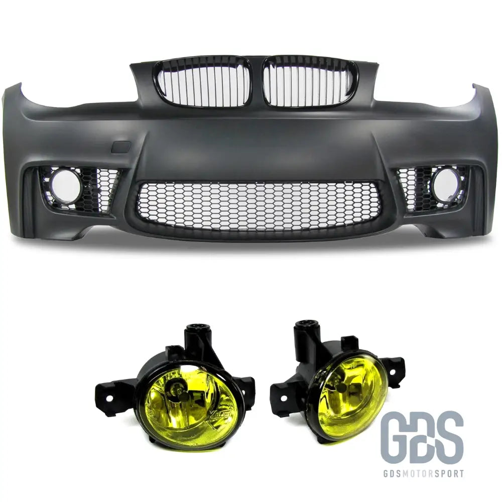 Pare-choc avant look 1m pour bmw série 1 e81 e82 e87 e88 — phase et 2