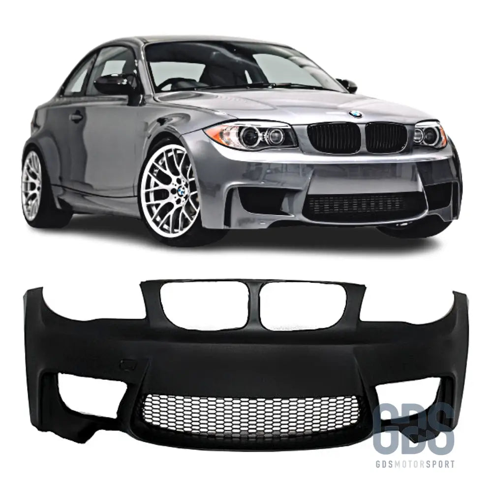 Pare-choc avant look 1m evo pour bmw série 1 e81 e82 e87 e88 version sans antibrouillards