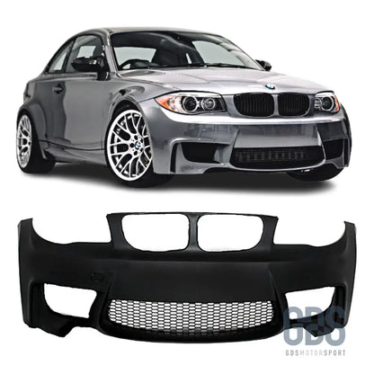 Pare-choc avant look 1m evo pour bmw série 1 e81 e82 e87 e88 version sans antibrouillards