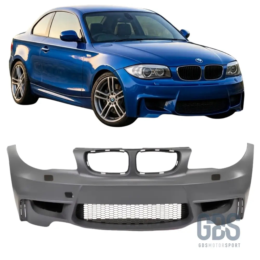 Pare-choc avant look 1m evo pour bmw série 1 e81 e82 e87 e88 version sans antibrouillards
