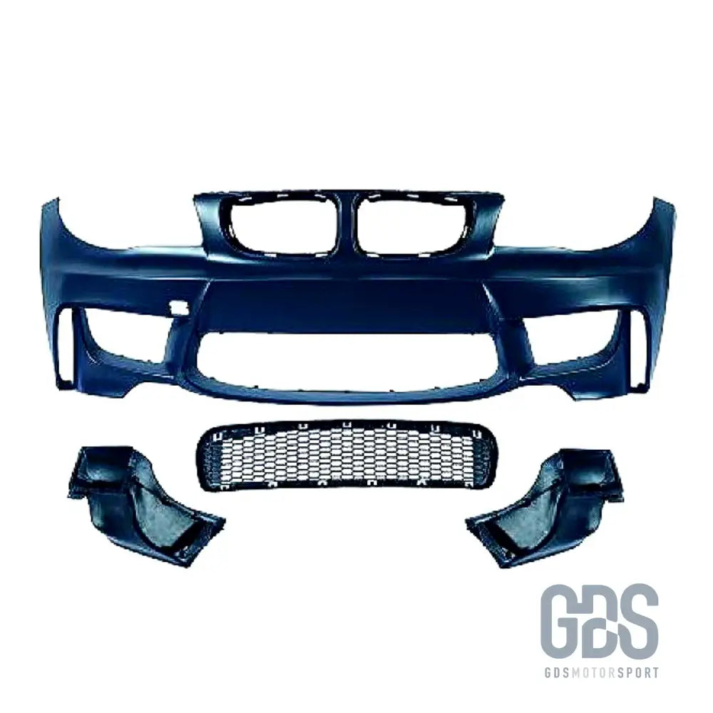 Pare-choc avant look 1m evo pour bmw série 1 e81 e82 e87 e88 version sans antibrouillards