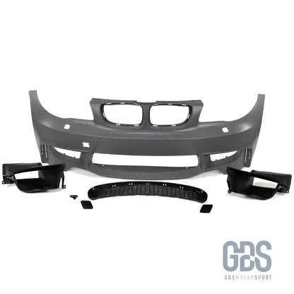 Pare-choc avant look 1m evo pour bmw série 1 e81 e82 e87 e88 version sans antibrouillards
