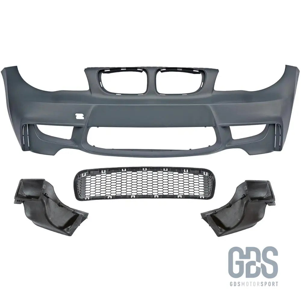 Pare-choc avant look 1m evo pour bmw série 1 e81 e82 e87 e88 version sans antibrouillards