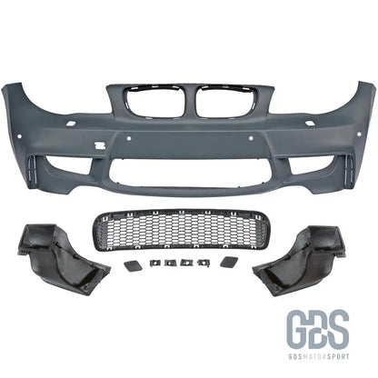 Pare-choc avant look 1m evo pour bmw série 1 e81 e82 e87 e88 version sans antibrouillards