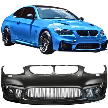 Pare-choc avant look m4 bmw e92 e93 phase 2 avec antibrouillards et lame m performance