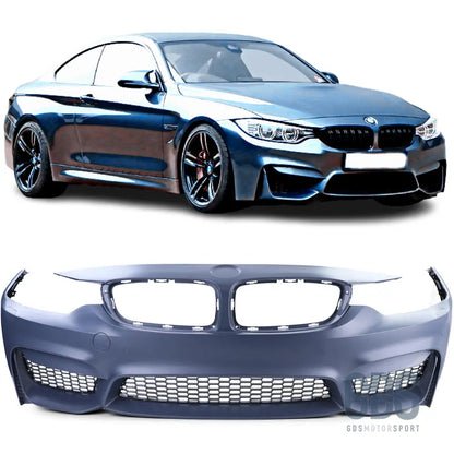 Pare-choc avant look m4 evo pour bmw série 4 f32 f33 f36 - sans antibrouillards