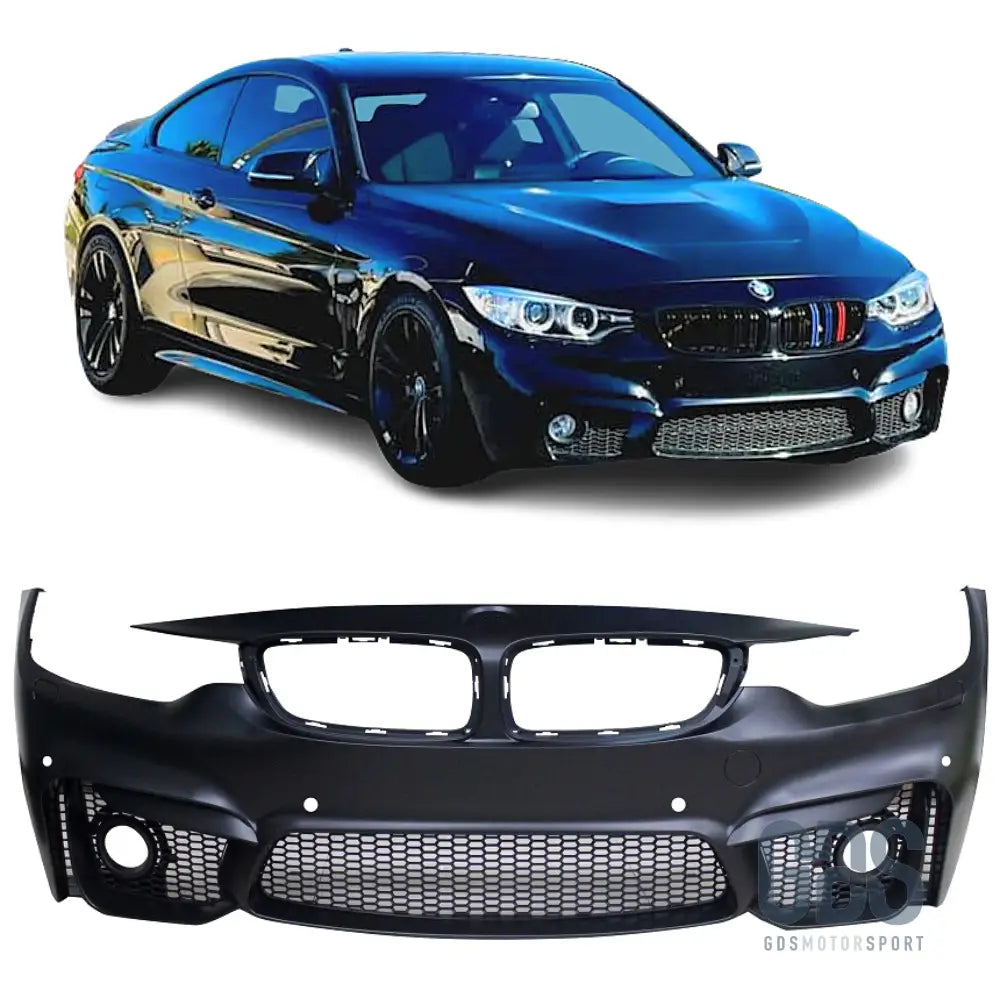 Pare-choc avant look m4 f82 pour bmw série 4 f32 f33 f36 - avec antibrouillards