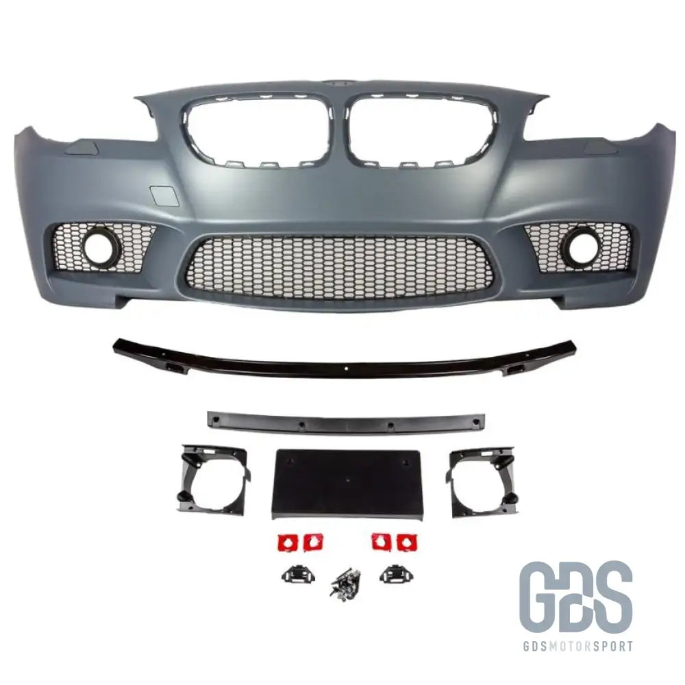 Pare-choc avant look m5 pour bmw série 5 f10 & f11 phase 2 lci (2014-2017) avec antibrouillards