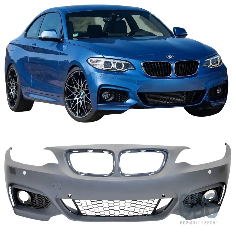 Pare-choc avant pack m pour bmw série 2 f22 f23 phase 1 et lci
