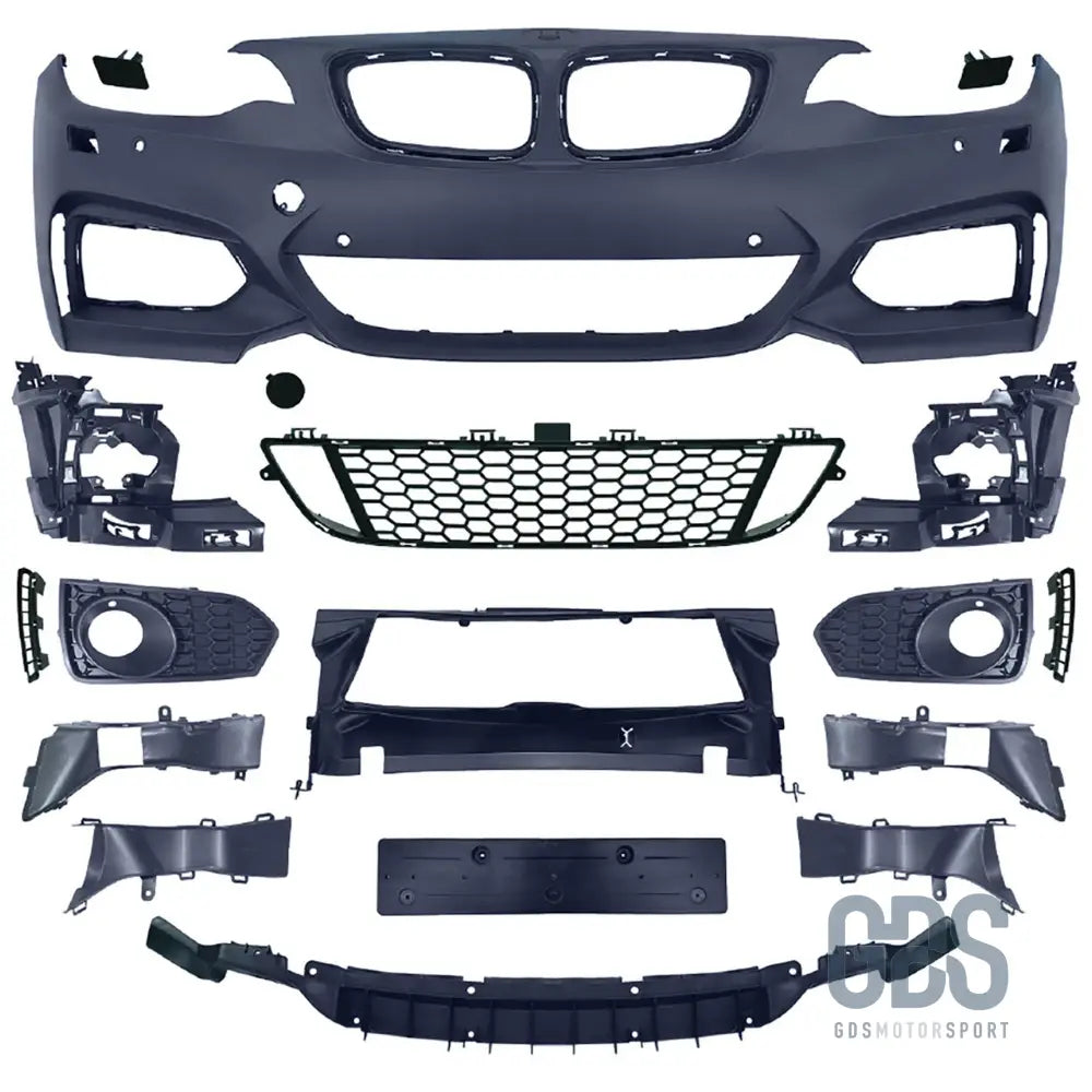 Pare-choc avant pack m pour bmw série 2 f22 f23 phase 1 et lci