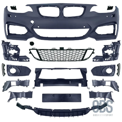 Pare-choc avant pack m pour bmw série 2 f22 f23 phase 1 et lci