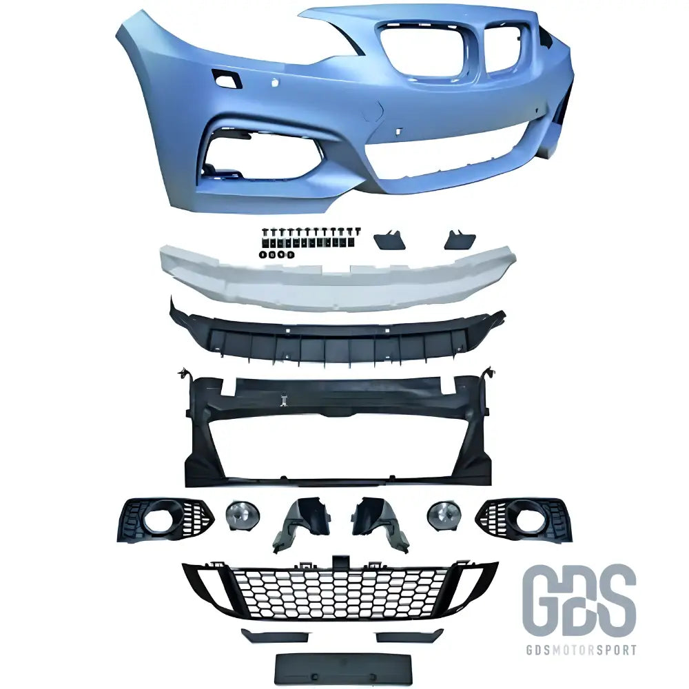 Pare-choc avant pack m pour bmw série 2 f22 f23 phase 1 et lci