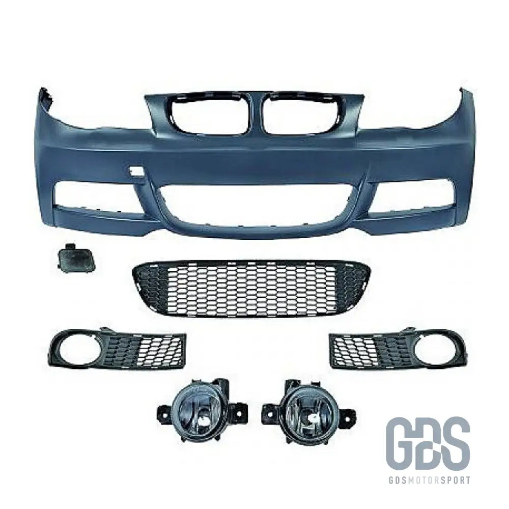 Pare-choc avant pack m phase 2 pour bmw série 1 e81 e82 e87 e88 — antibrouillards inclus