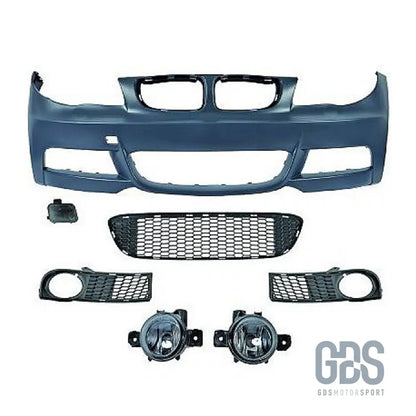 Pare-choc avant pack m phase 2 pour bmw série 1 e81 e82 e87 e88 — antibrouillards inclus
