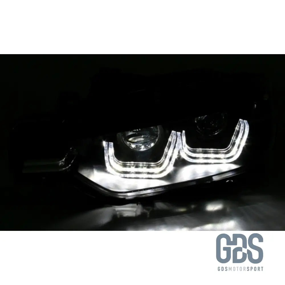 Phares avant H7/H7 pour BMW Série 3 F30 / F31 Look Double U LED - Éclairage de véhicule - GDS Motorsport