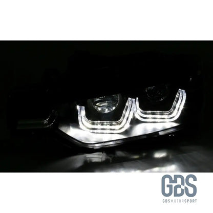 Phares avant H7/H7 pour BMW Série 3 F30 / F31 Look Double U LED - Éclairage de véhicule - GDS Motorsport