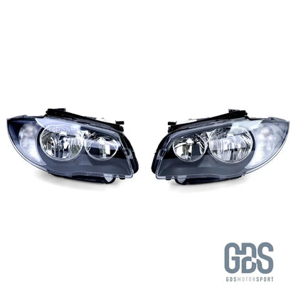 Phares avant Fond noir Type original H7/H7 pour BMW serie 1 - PHARES FEUX - GDS Motorsport