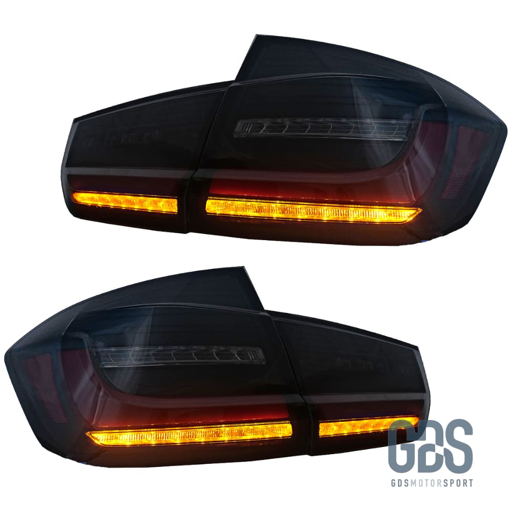 Feux arrières Look G20 Full LED pour BMW Série 3 F30 Fond Noir - Éclairage de véhicule GDS Motorsport