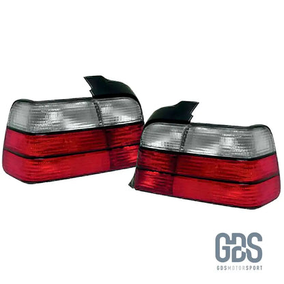 Feux arrières BMW E36 Style M3 rouge et blanc pour Berline - PHARES FEUX - GDS Motorsport