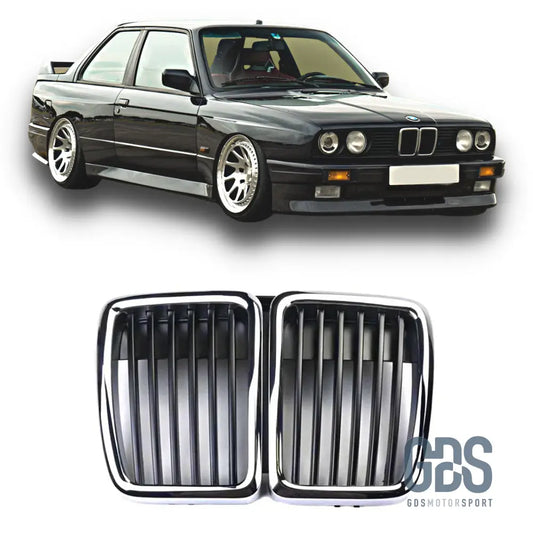 Calandre Chrome Noir look origine pour BMW E30 de 1982 a 1994 - Pare Choc - GDS Motorsport