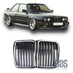 Calandre Chrome Noir look origine pour BMW E30 de 1982 a 1994 - Pare Choc GDS Motorsport