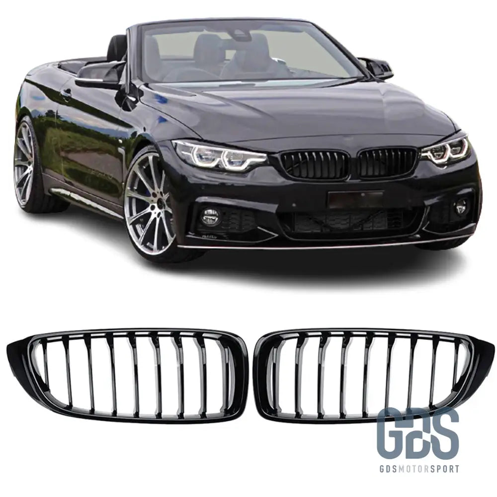 2 Grilles de calandre Noir Brillant Laqué BMW F32/ F33/ F36 - calandres - GDS Motorsport