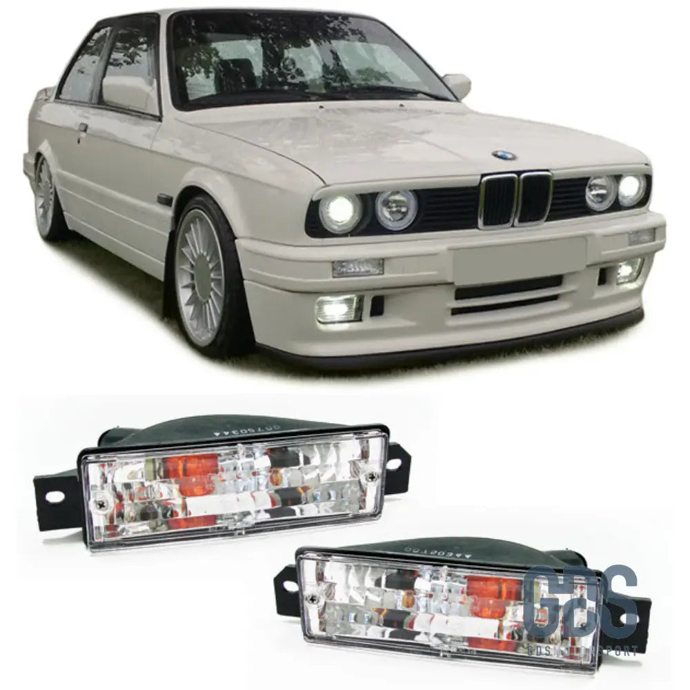 Clignotants avant cristal transparent pour BMW E30 - Pare Choc - GDS Motorsport