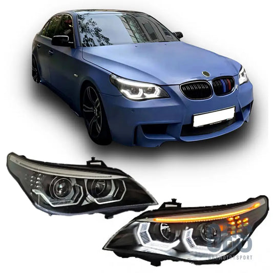 Phares avant angel eyes 3d blanc bmw série 5 e60 / e61 phase 1