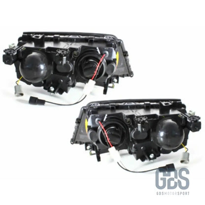 Phares angel eyes bmw série 3 e46 phase 2 berline / touring halogène h7/h7