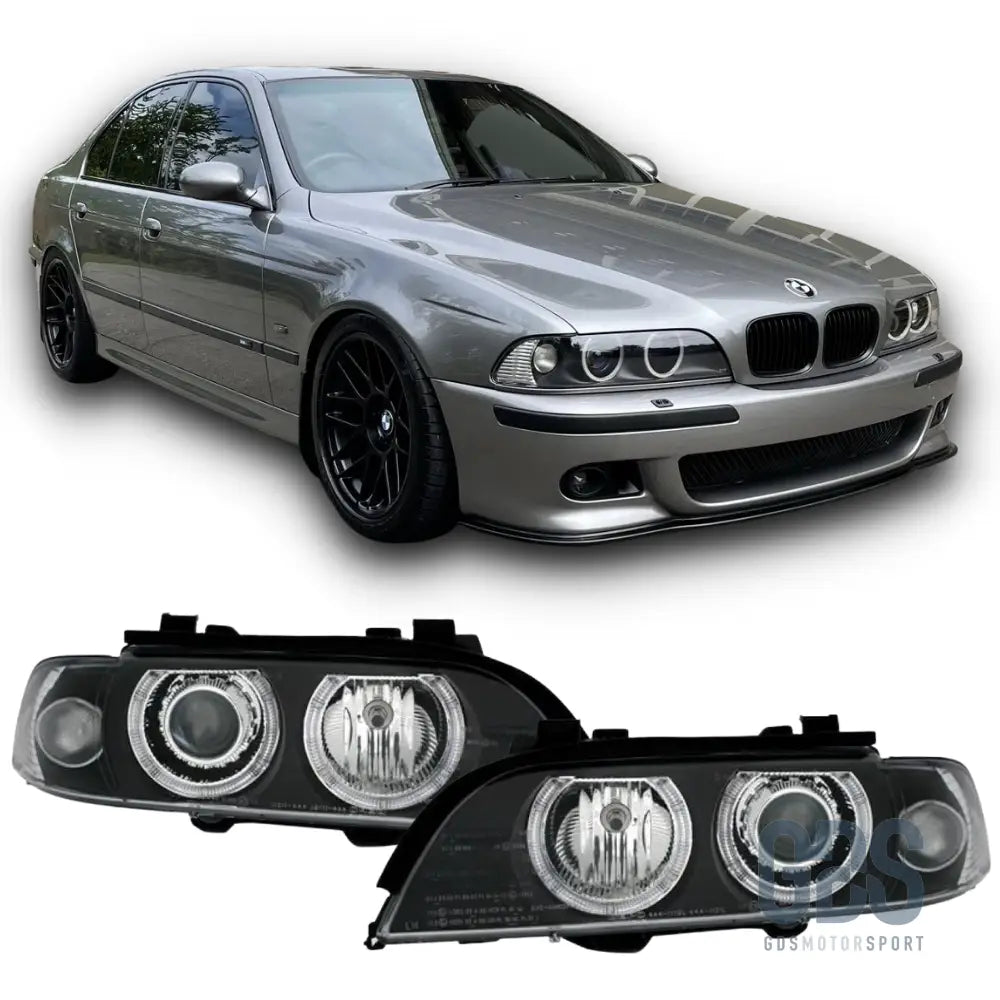 Phares angel eyes bmw série 5 e39 phase 1 — halogène h7/h7