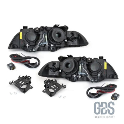 Phares angel eyes pour bmw série 5 e39 phase 1 avec xenon d2s oem