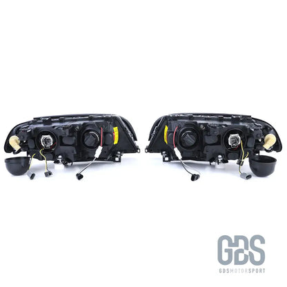 Phares avant angel eyes ccfl blanc pour bmw série 3 e46 coupé / cabriolet phase 1 h7/h7