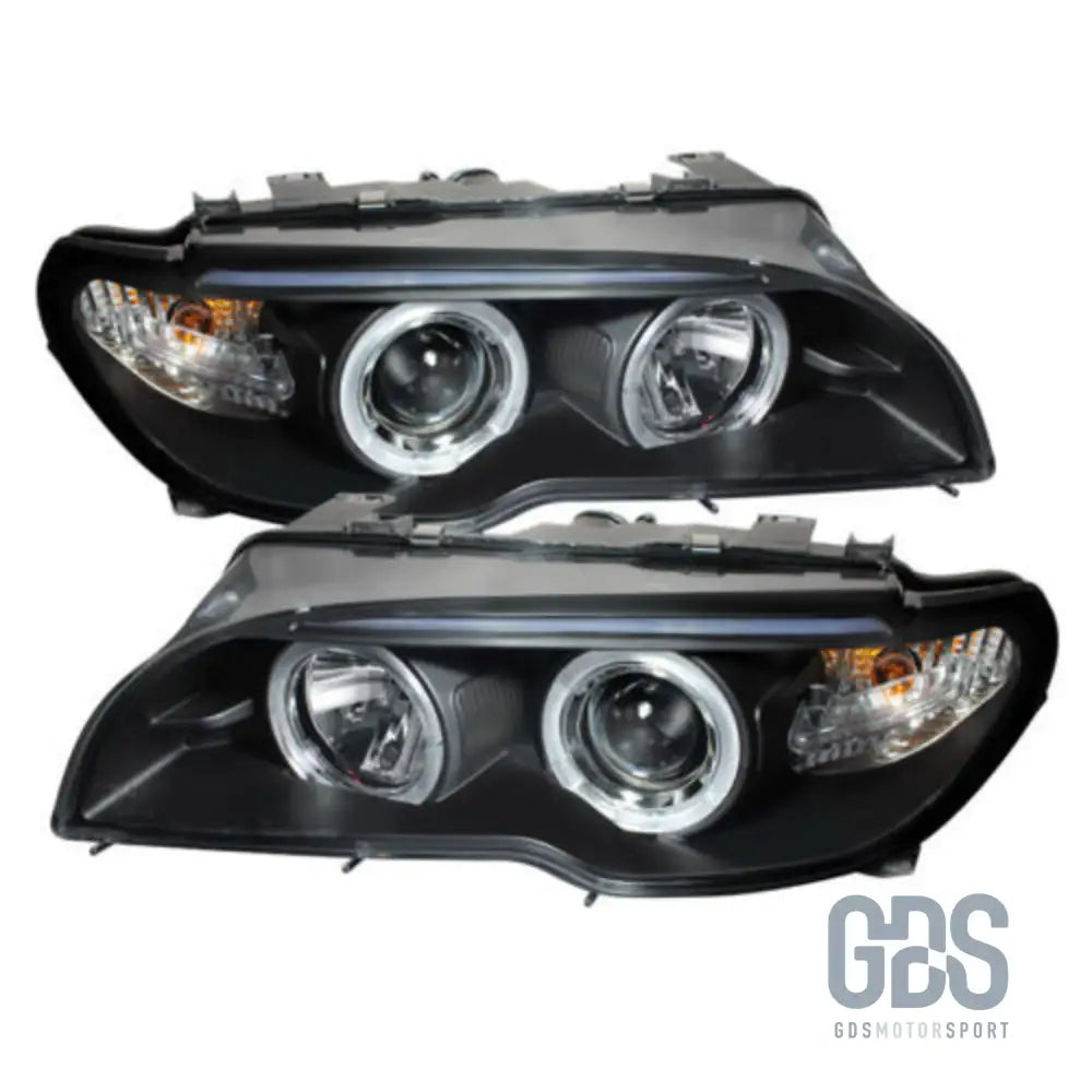 Phares avant angel eyes ccfl blanc pour bmw série 3 e46 coupé / cabriolet phase 2