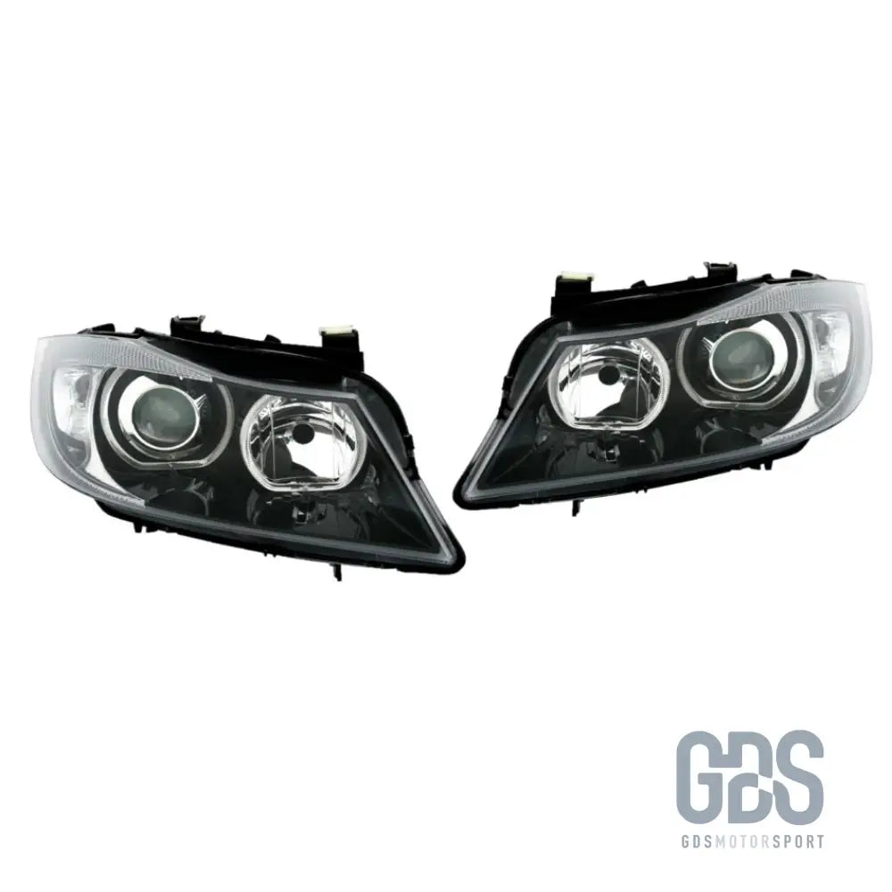 Phares angel eyes led blanc bmw e90 e91 phase 1 & 2 lci h7/h7