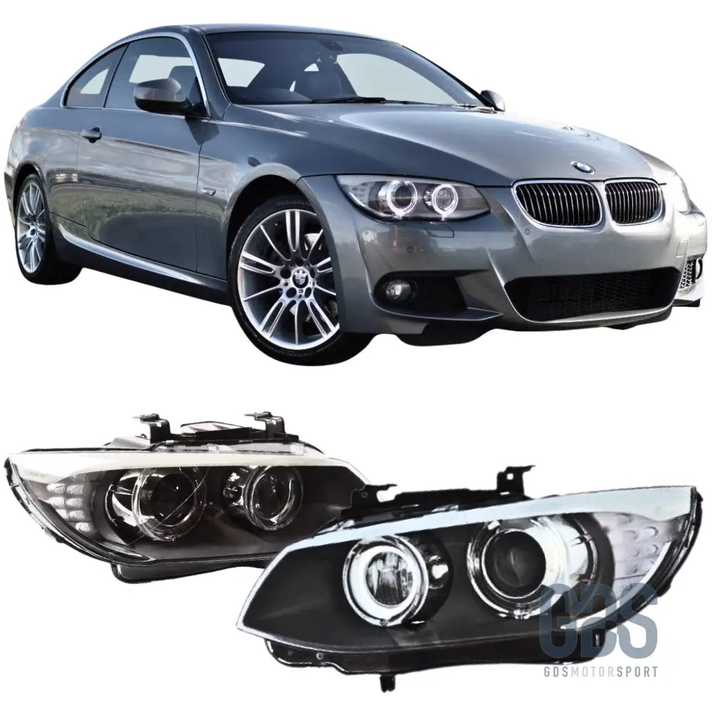 Phares angel eyes led blanc bmw e92/ e93 phase 2 de 20010 a 2013 bi-xenon