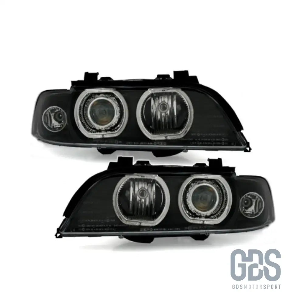 Phares angel eyes led blanc bmw série 5 e39 phase 1 avec xenon d2s / h7 oem