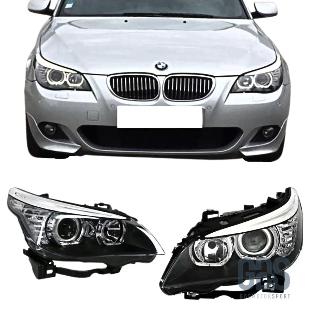 Phares angel eyes led blanc bmw série 5 e60 / e61 — avec xénon oem