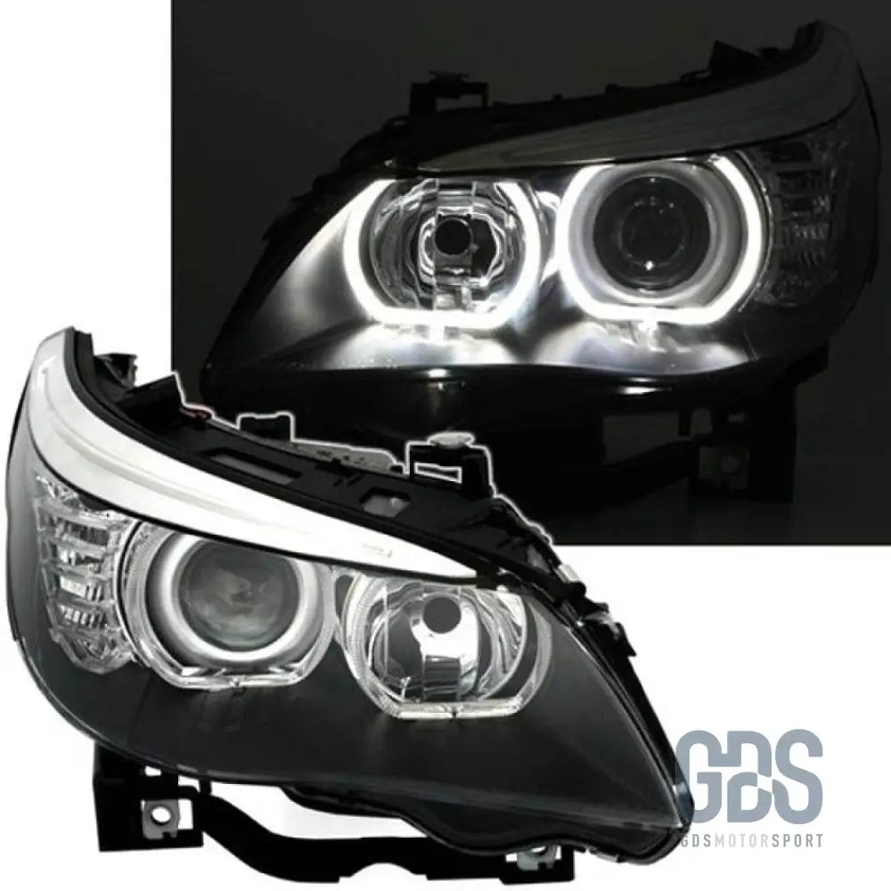 Phares angel eyes led blanc bmw série 5 e60 / e61 — avec xénon oem