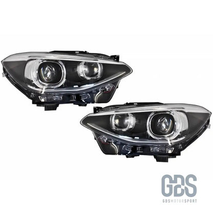 Phares avant bi-xénon angel eyes led bmw série 1 f20 f21 phase