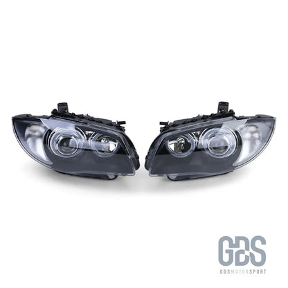 Phares avant bi-xénon angel eyes type origine pour bmw série 1 e87 e81 — phase (2004-2007)