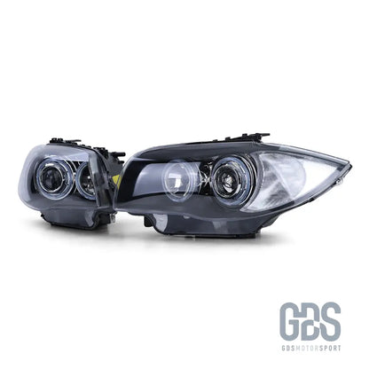 Phares avant bi-xénon angel eyes type origine pour bmw série 1 e87 e81 — phase (2004-2007)
