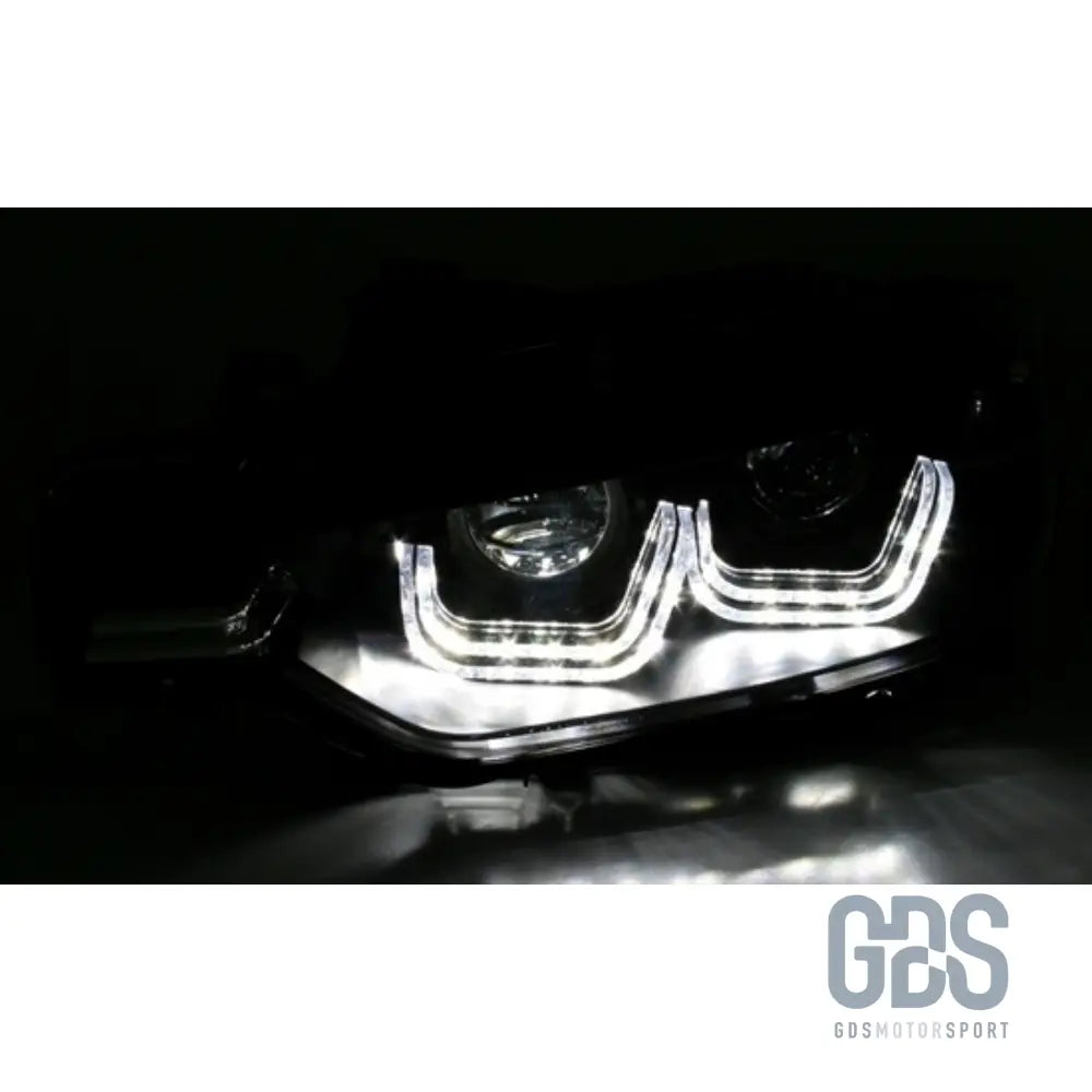 Phares avant bi-xénon look double u led pour bmw série 3 f30 / f31 phase 1