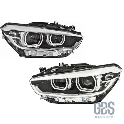 Phares avant full led angel eyes bmw série 1 f20 f21 phase 2 lci