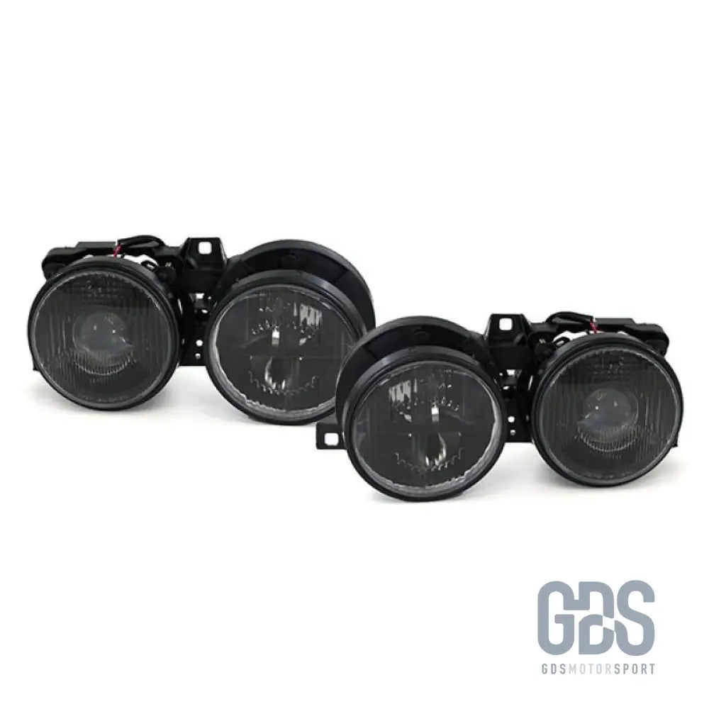 Phares avant h1/h1 verres noirs pour bmw e30 (1982-1994)