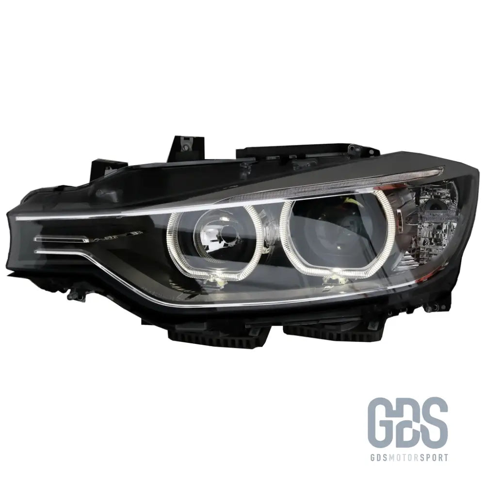 Phares avant h7/h7 look xénon angel eyes led pour bmw série 3 f30 / f31 phase 1