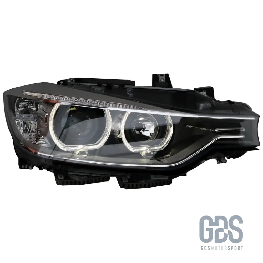 Phares avant h7/h7 look xénon angel eyes led pour bmw série 3 f30 / f31 phase 1