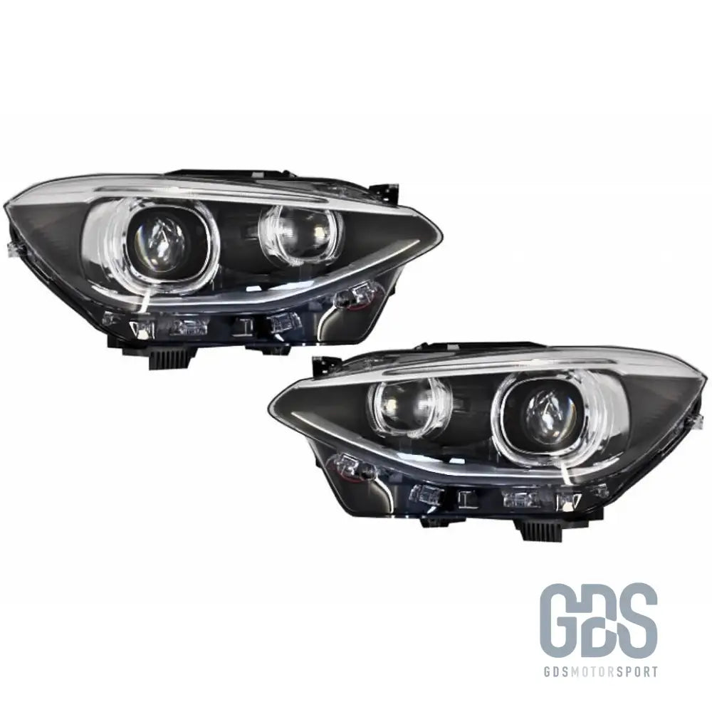 Phares avant h7 look xénon angel eyes led bmw série 1 f20 f21 phase
